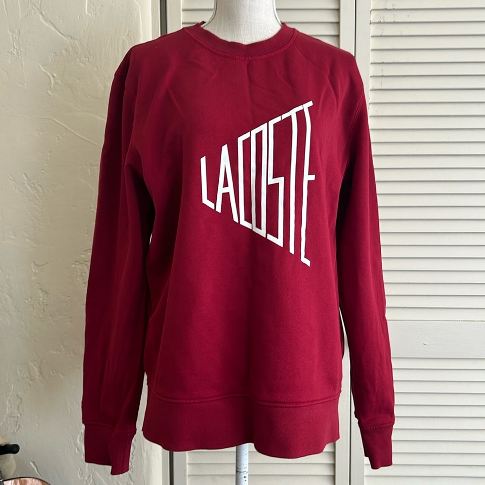Lacoste Red Crewneck Sweater